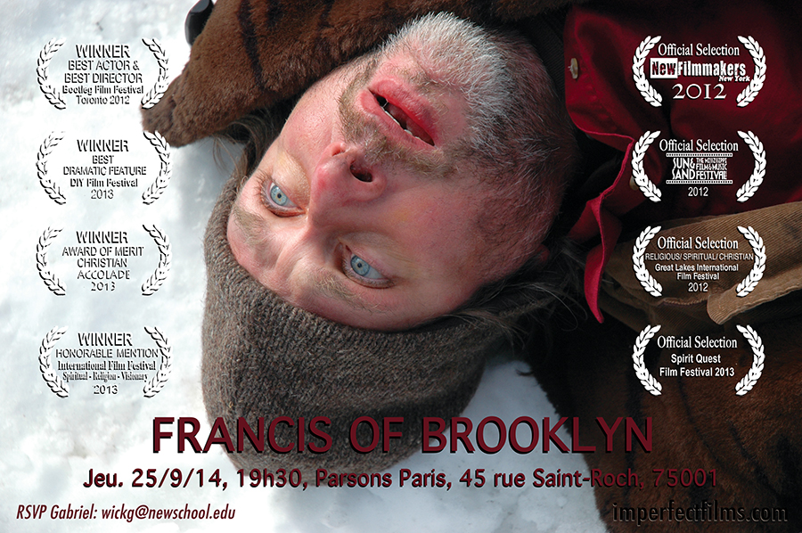 Francis of Brooklyn at Parsons Paris, Thrs, Sept. 25th
